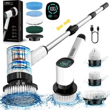 Electric Spin Scrubber - for Cleaning with 7 Replaceable Heads Full-Body