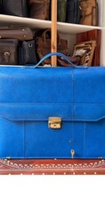 16  Royal Blue Leather Men/Women Laptop Messe...
