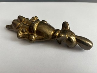 Brösel Werner Beinhart Flachköpper Flaschenöffner Massives Messing Rarität!