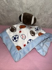 Carter's Football Sports Theme Baby Lovey Security Blanket Plush Blankie