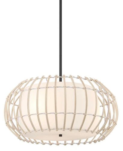 Minka Lavery 1105 Watermill 3 Light 20"W Cage Multi Light Pendant - Coal - Picture 1 of 6