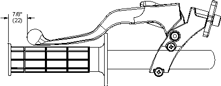 Tec-Inc UnBreakable Clutch Lever with Offset Perch NEW - Picture 2 of 4