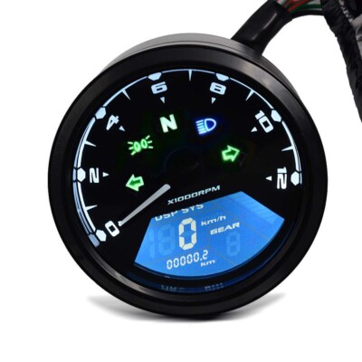 Motorrrad LCD Tachometer Zaddox TM1 Digital Drehzahlmesser Analog