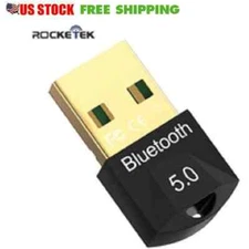 Rocketek 5.0 Bluetooth Adapter USB Dongle for PC Co