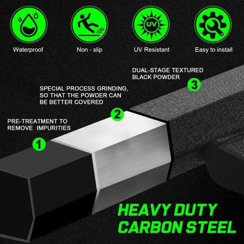 For 2005-2023 Toyota Tacoma Double Cab Drop Running Board Side Step Nerf Bars - Picture 4 of 10