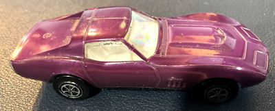 Vintage 1969 Kenner Zip Strip Purple 70s Corvette Stingray Toy Car (1:64) Scale