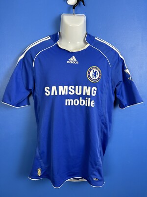 Chelsea adidas サッカーシャツ 青 MEN ADIDAS FC CHELSEA 2006/2007 POLO FOOTBALL SOCCER SHIRT