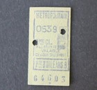 Ancien ticket Paris Métro 1929 PORTE D'ORLEANS Métropolitain Railway Tickets 11