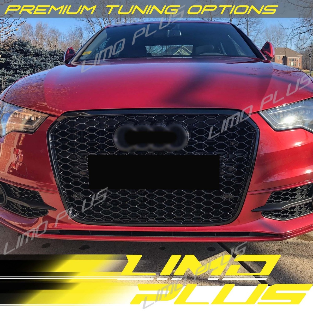 RS6 Style Front Mesh Grille for Audi A6 S6 C7 2012-2015 Sedan | eBay