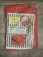 Elf Stor Premium Red Holiday Christmas Wreath Storage Bag For 24" Inch Wreaths