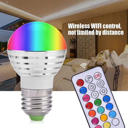Lampadina LED Intelligente, E27 3W RGB Lampadina a LED Con Telecomando, 16 Color - Foto 3 di 12