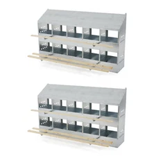 Brower 410B Galvanized Steel 10 Hole 50 Bird Nest Chicken Brooding Box (2 Pack)