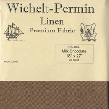 Wichelt-Permin 32Ct Milk Chocolate Linen Cross Stitch Fabric 18" x 27" #65-95L