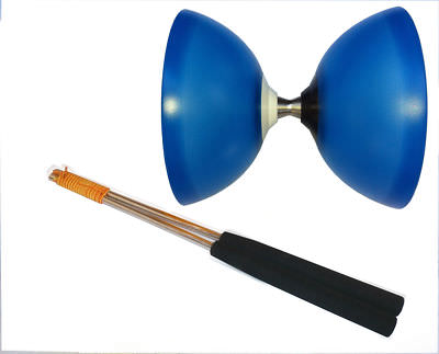 Henrys Vision Free Diabolo BLAU mit Kugellager/Freilauf + Henrys Alustäbe 325