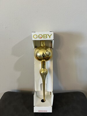 Vintage Coby Glass Gold 10  Tree Topper Woonsocket Rhode Island  ORIGINAL BOX