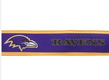 2 INCH Ravens Wire edge craft Ribbon Flax printed Wired Baltimore Football