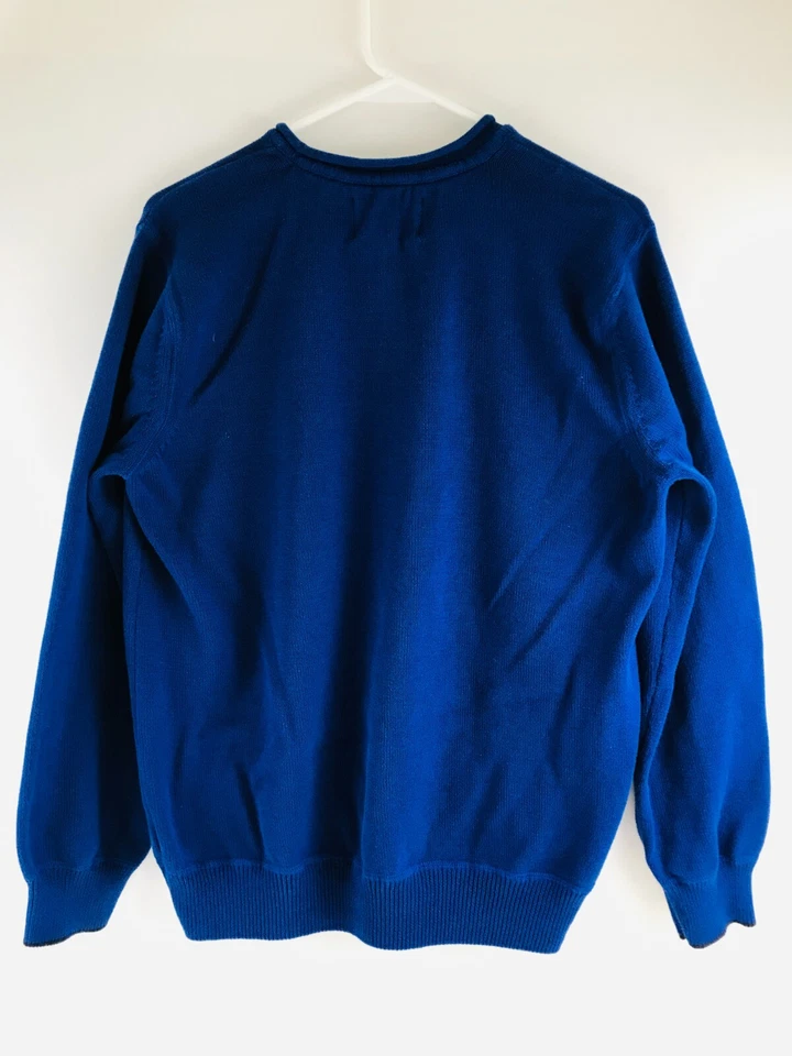 Stafford Sweater Men's Size Medium Blue Long Sleeve Pullover Crew Neck Knitted - Image 2 of 4