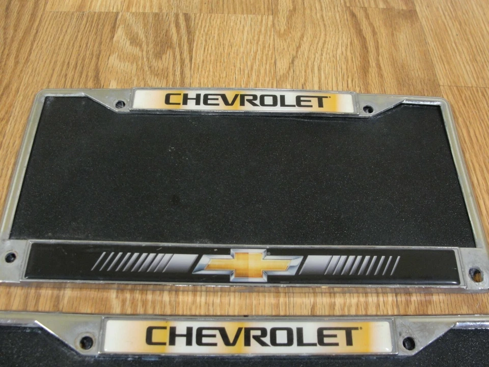 Lot of 2 CHEVY Chevrolet Chrome Metal Car Truck Suv License Plate Frame - Image 3 of 4