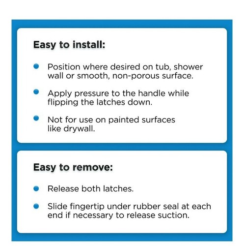 Shower Grab Bar Suction Safety Grip Handle Suction Cup Grab Bar Mobility Assist - Picture 9 of 9