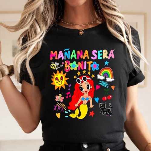Manana Sera Bonito Shirt lustig Karol G Geschenk schwarz Baumwolle Unisex für Fans - Bild 1 von 3