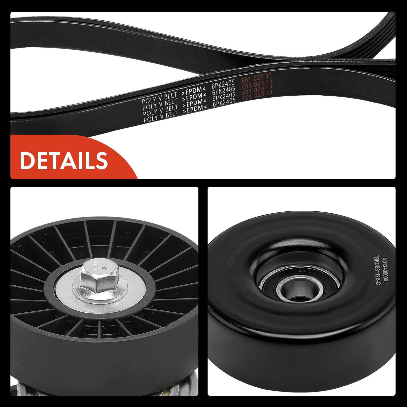 3x Serpentine Belt Drive Component Kit for Saturn SC2 SL2 SW2 1994-1997 ...