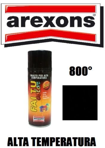 AREXONS VERNICE SPRAY NERO OPACO ALTE TEMPERATURE 800° MARMITTE MOTORE STUFE