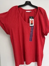 Rafaella Ladies' V-Neck Slub Jersey  Cotton Modal Blend Knit Top Size XXL NWT