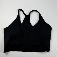 Ama Larsi Sports Bra Crop Top Racerback Workout Yoga Black xL