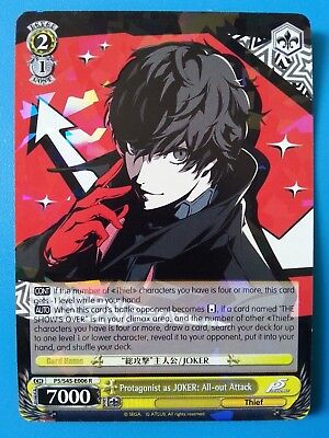 Weiss Schwarz Persona 5 PROTAGONIST AS JOKER: ALL-OUT ATTACK Weiss Schwarz Persona 5 PROTAGONIST AS JOKER: ALL-OUT ATTACK