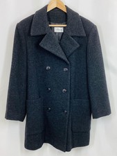 Vintage Astraka Black Wool Blend Coat Uk M