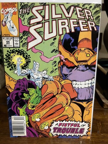 Silver Surfer #44 Newsstand 1st Appearance Of Infinity Gauntlet - Afbeelding 1 van 7