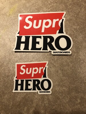supreme hero sticker