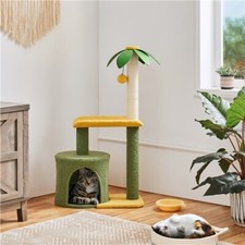 37  Cat Tree Coconut Palm Cat Tower Scratching Post Cats Condo House Furniture