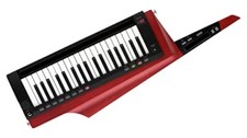 KORG RK-100S 2 Stage Keyboard Synthesizer Red Keytar Shoulder Translucent Red