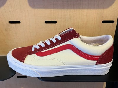 vans cream and red