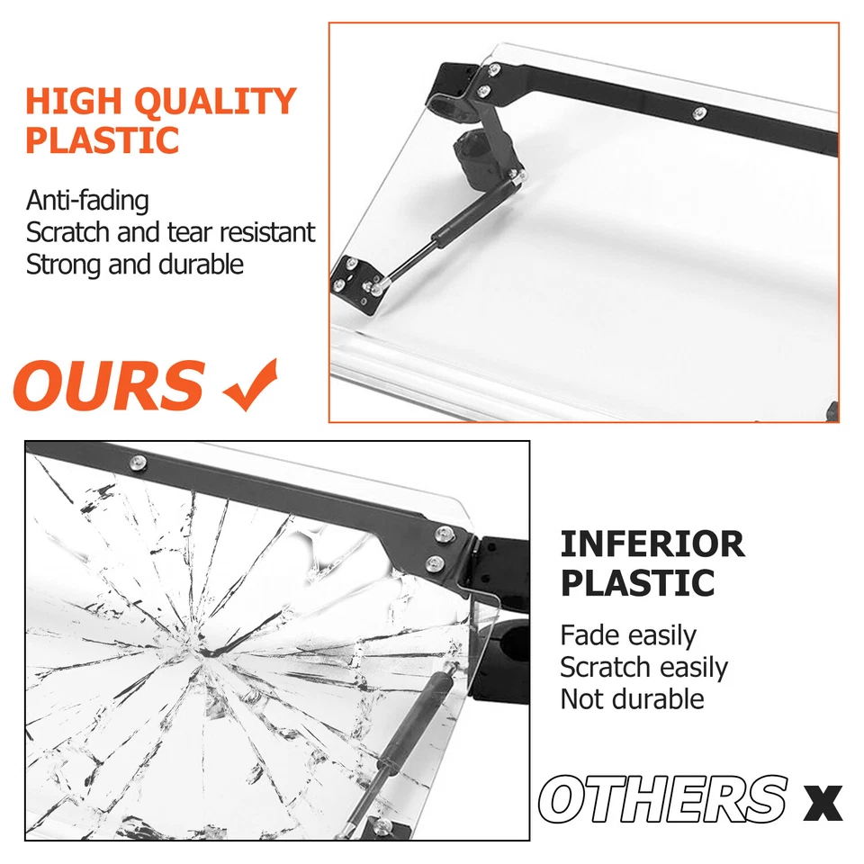 2-в-1 прозрачное ветровое стекло ветровое стекло для 2012-2015 Kawasaki Teryx 800/4 750 /4 800 - Изображение 3 из 4