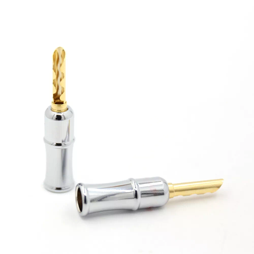 8/12PCS 4MM 24K Gold Plated Screws Lock Banana Plug HIFI Speaker Cable Connector - Picture 3 of 10