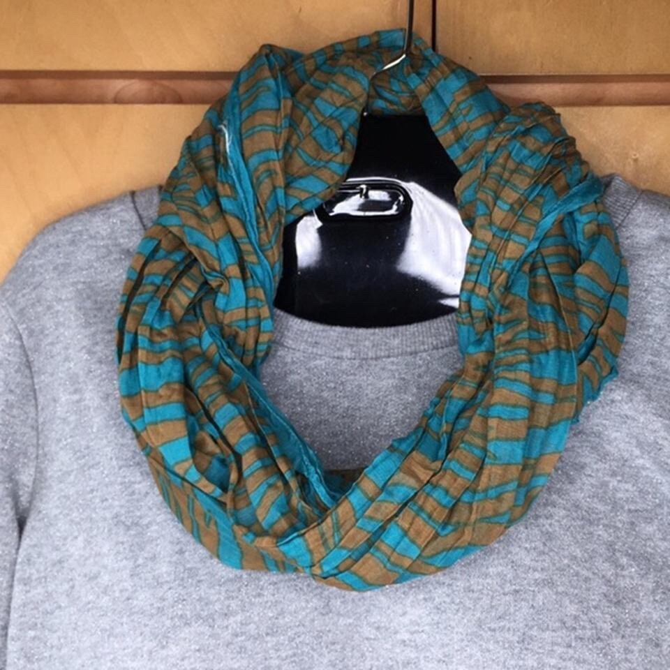 Striped Rectangular  Crinkle Scarf - image 6