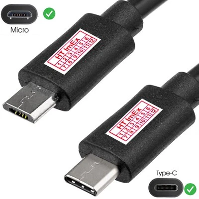 USB-C Typ C zu Micro USB Stecker Sync OTG Ladedatenübertragungskabel Kabel FAST - Bild 1 von 4