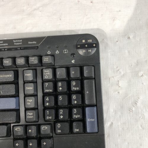 IBM SK-8805 Wired USB Ergonomic Keyboard Black - Picture 2 of 7