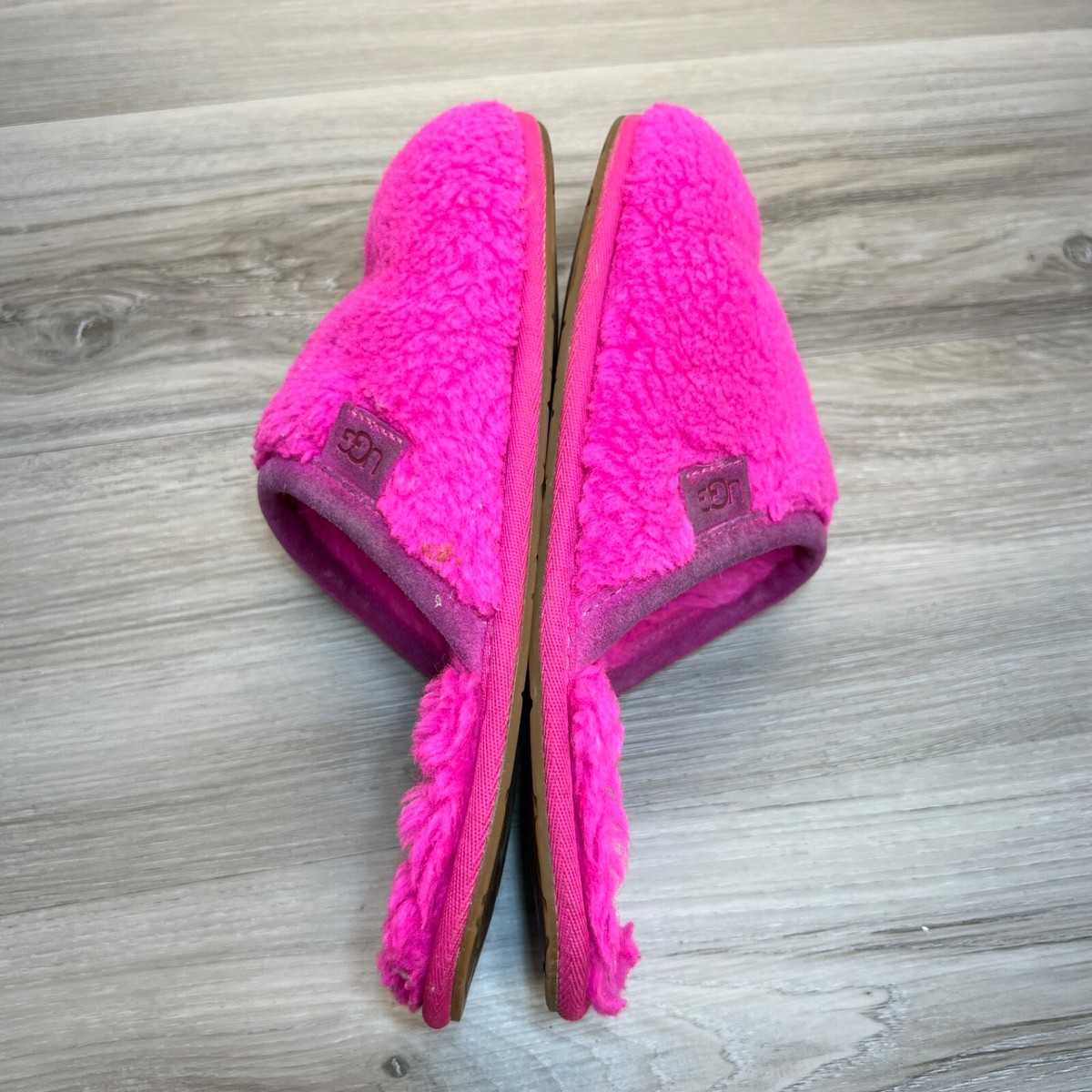 UGG Fluffette Women's Size 8 Cosy Slippers Rock Rose Pink Plush