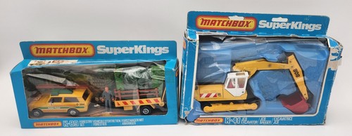 Matchbox Super Kings K-41 Excavator JCB 808 & K-89 Forestry Set Lesney Rare - Picture 2 of 18