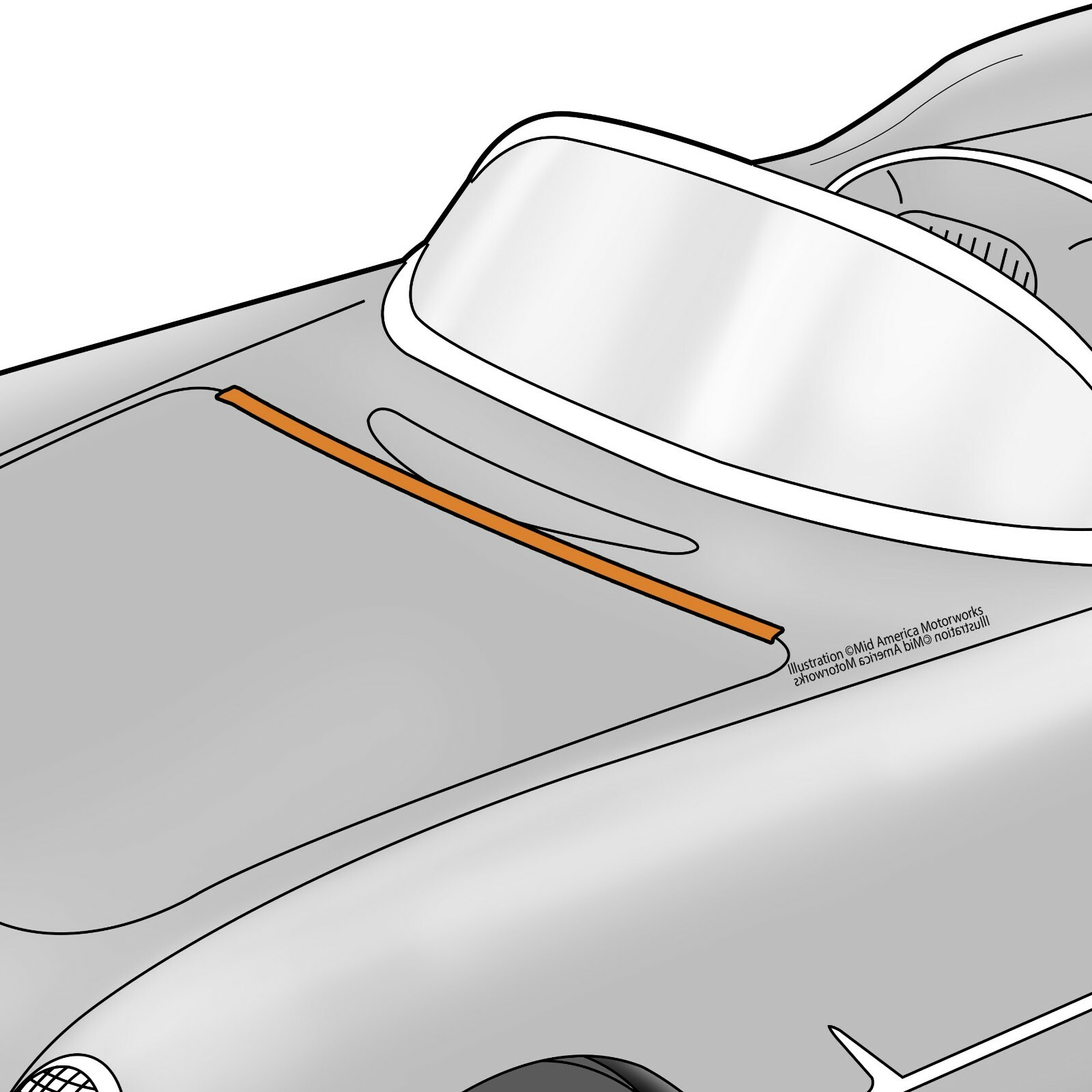 Weatherstrip for 195455 C1 Corvette Hood Ledge Car Weather Stripping