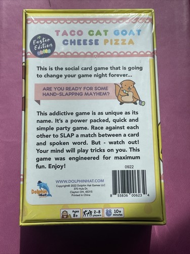 Taco Cat Goat Cheese Pizza Card Game Easter Edition - Brand New & Factory Sealed - Picture 2 of 2