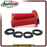Domino D100 Lock On Moto Cross Enduro 4T Rote Off Road Racing D-Lock