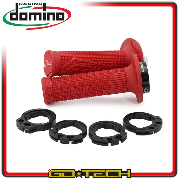 Domino D100 Lock On Moto Cross Enduro 4T Rote Off Road Racing D-Lock-image