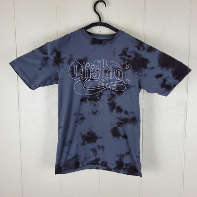 Offshoot Beer Co Shirt Mens Small Gray Tie Dye Graphic Crew Neck Short Sleeve