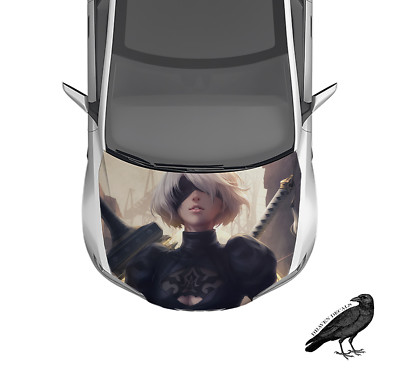 Nier Automata 2B Anime Hood Wrap V4 Weatherproof Vinyl Car Decal