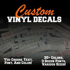 Custom Personalized Vinyl Text Decal Sticker for Car Truck Boat Wall Tumbler
