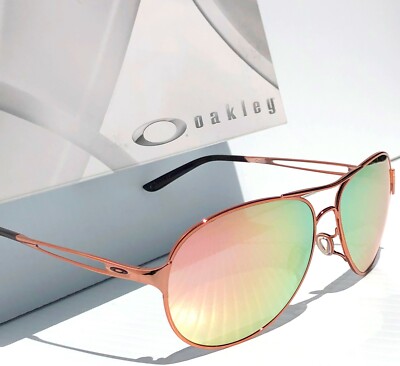 Oakley Caveat Women\'s Rose Gold Aviator Sunglasses NEW* Oakley Caveat POLARIZED Galaxy Rose Gold 60mm Aviator  main image 2